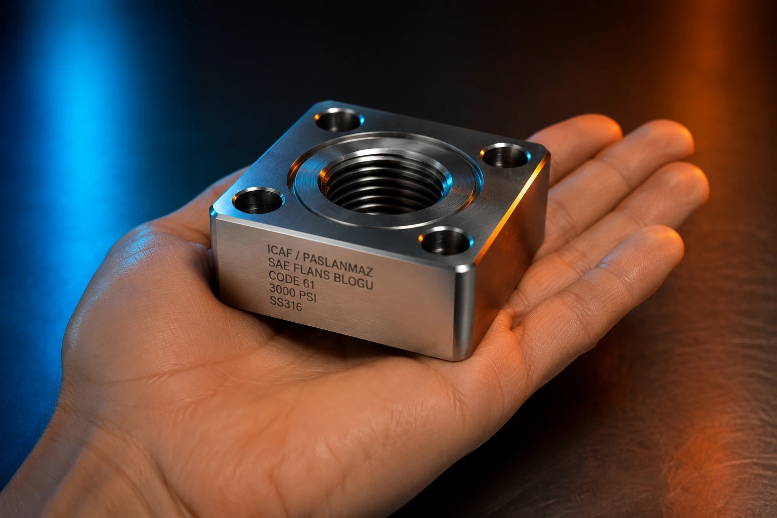 Paslanmaz SAE Flanş Blokları - 3000 PSI (Code 61) ürün görseli 2