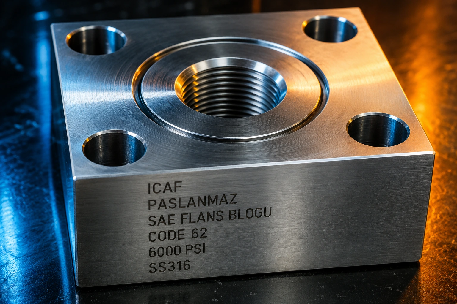 Paslanmaz SAE Flanş Blokları - 6000 PSI (Code 62) ürün görseli 5