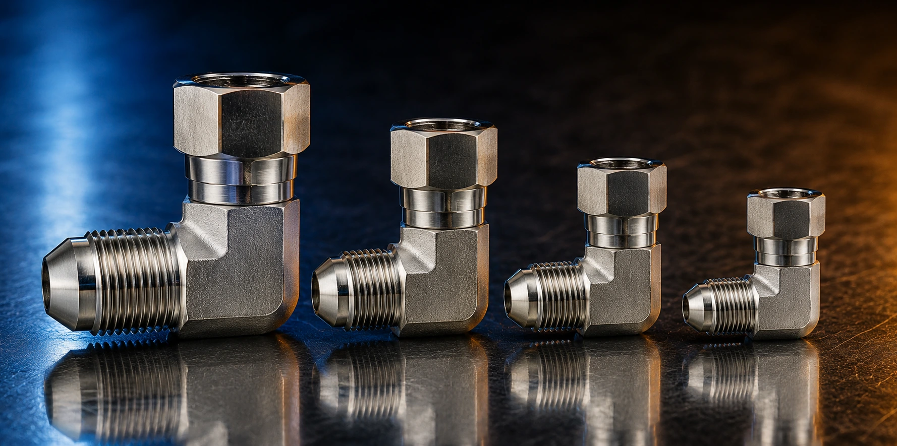 Paslanmaz UNF – UNF Ters Dirsekler SS316